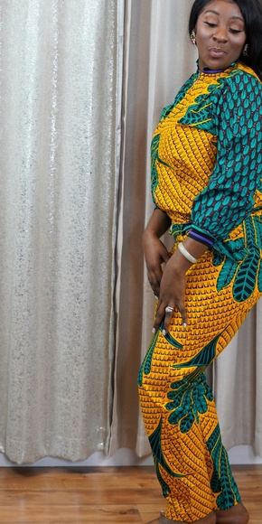 Africa print jump suit - Picture 3 of 3